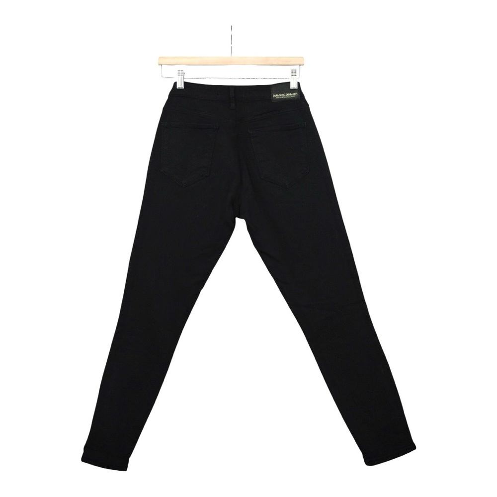 Zara Women's High Rise Denim 🖤 Black with Gold and Gunmetal Accent Rhinestones 💖 - Picture 9 of 11